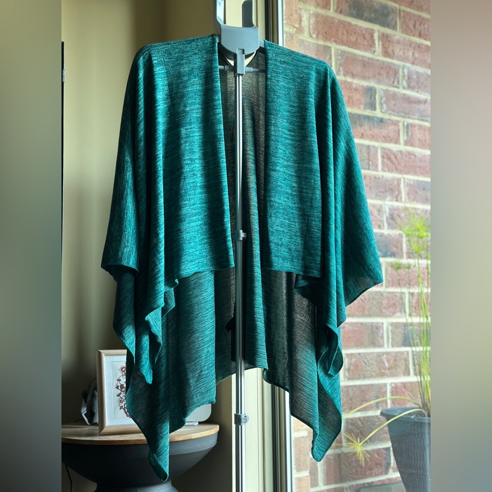 Dana Herbert Teal DESERT KNIT WRAP